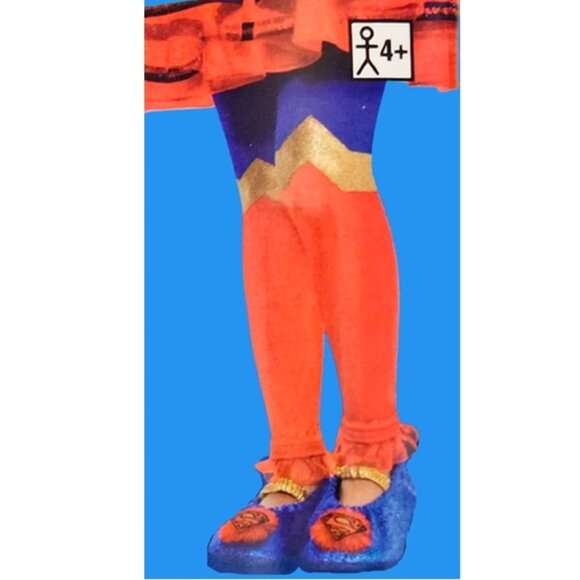 Child Footless Tights & Leg Warmers Supergirl Halloween - Picture 1 of 11